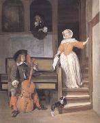 Gabriel Metsu The Cello Player (mk25) oil painting